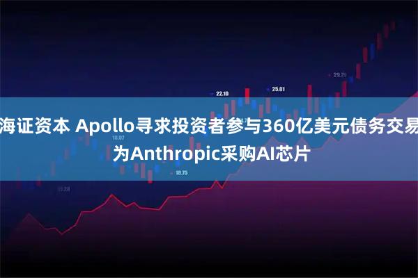 海证资本 Apollo寻求投资者参与360亿美元债务交易 为Anthropic采购AI芯片